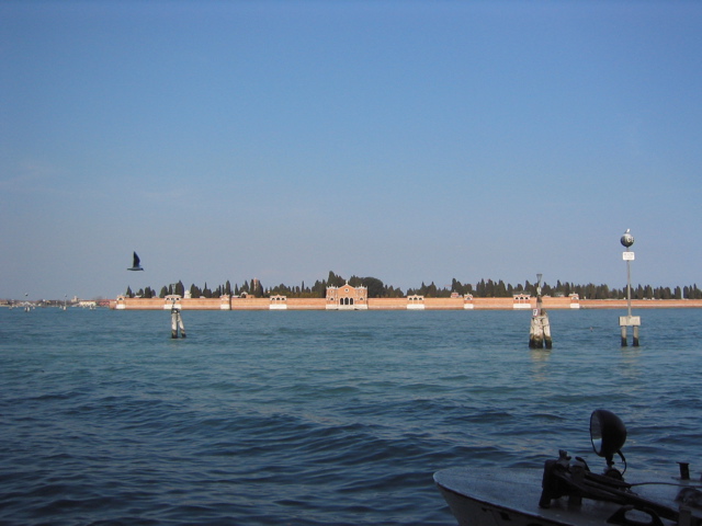 View of cemetary island from venice