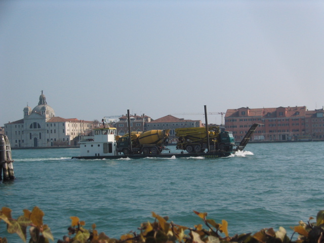 boatload of concrete trucks